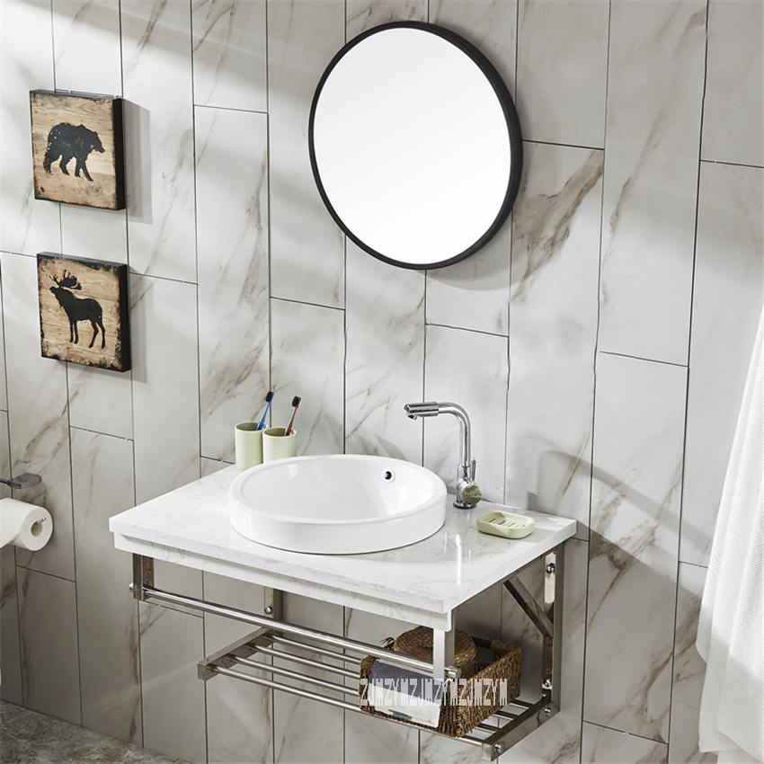 TZP001 Wall Mounted Type Cabinet Toilet Vanity Combo Mirror Cabinet Bathroom Cabinet Ceramics Basin