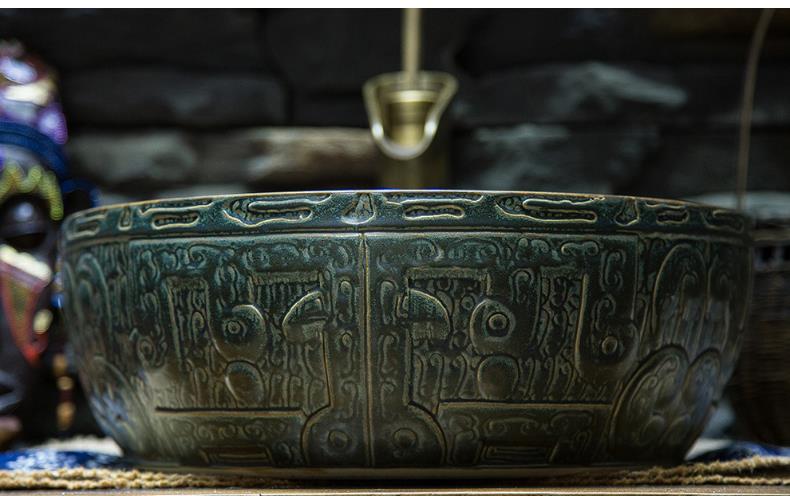 Artistic hand maded hand painted ceramic porcelain wash basin lavabo sink Bathroom