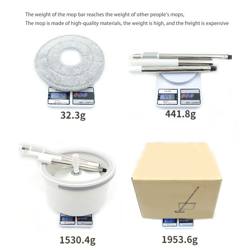 Clean Water & Sewage Separation Mop With Bucket Microfiber Lazy No Hand-Washing Floor