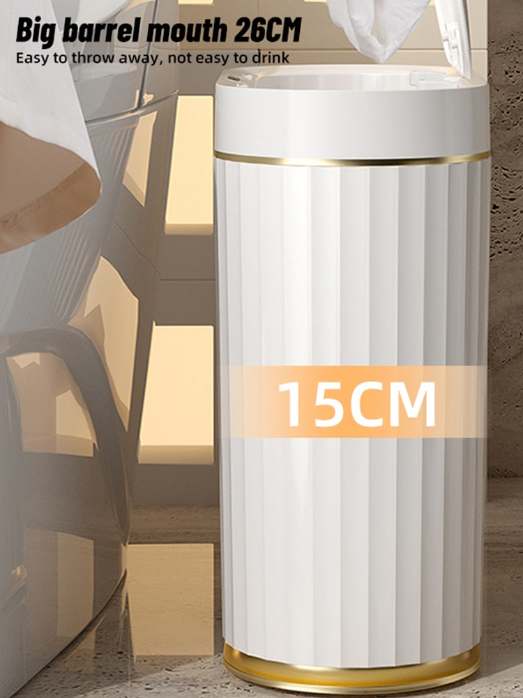 Joybos Bathroom Trash Can Electronic Automatic Smart Sensor Garbage Bin