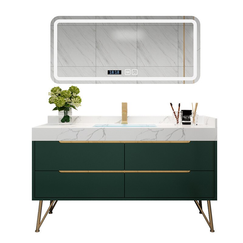 Light Luxury Bathroom Cabinet Combination Modern Minimalist Smart Mirror Vanity Bathroom