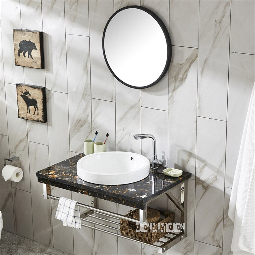 TZP001 Wall Mounted Type Cabinet Toilet Vanity Combo Mirror Cabinet Bathroom Cabinet Ceramics Basin