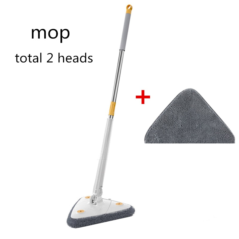 2022 Self-wringing Triangle Extended Mop X Type Microfiber Floor Squeeze Free Hand