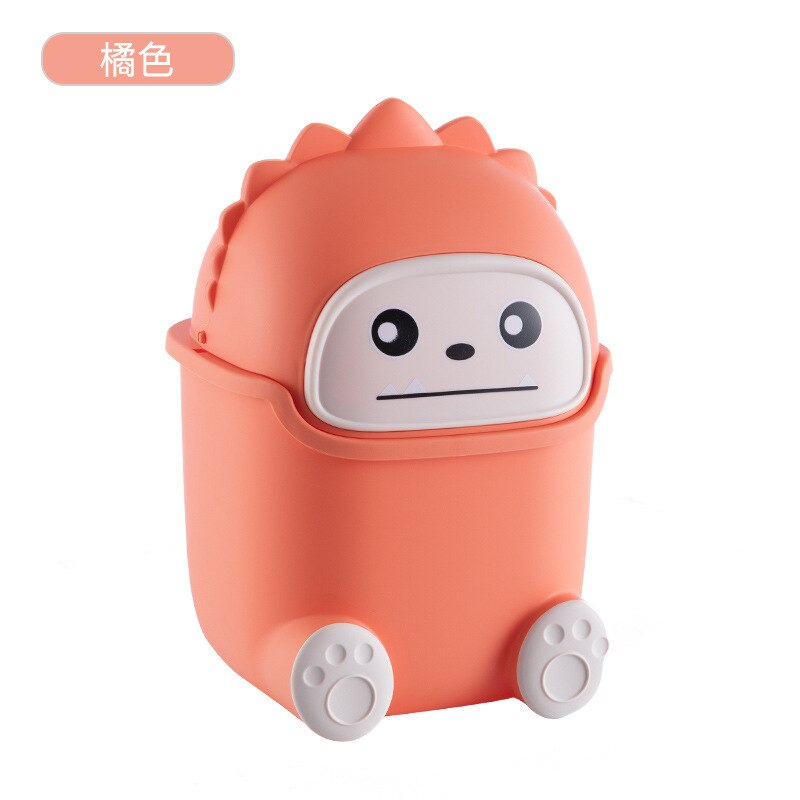 Ins Desktop Small Trash Bin Waste Bin Bedroom Home Cute Trash Can with Lid