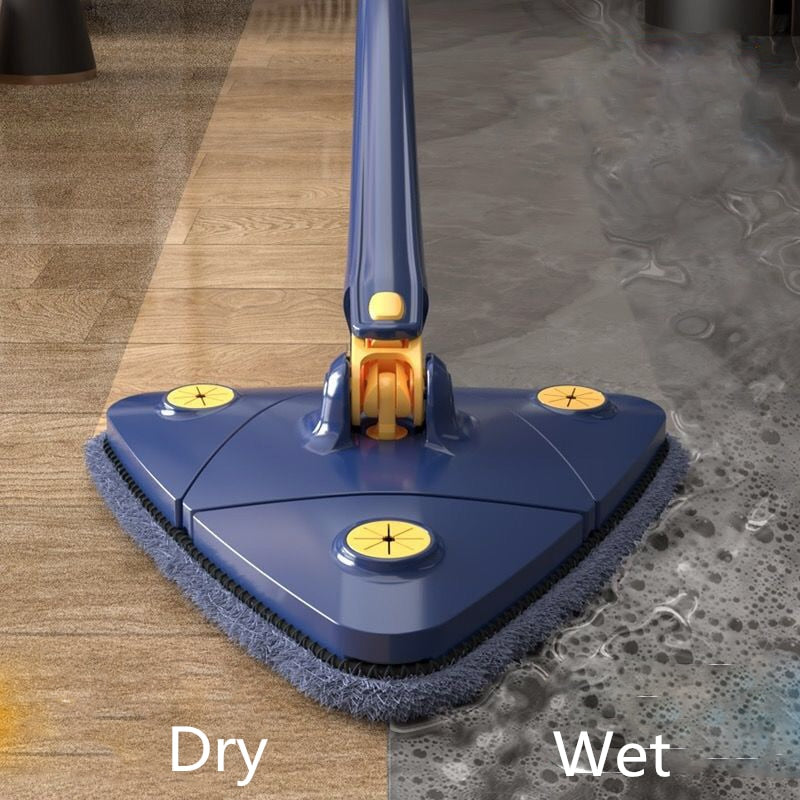 2022 Self-wringing Triangle Extended Mop X Type Microfiber Floor Squeeze Free Hand