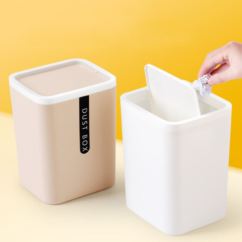 Creative Mini Small Waste Bin Desktop Garbage Basket Home Table Plastic Office Supplies Trash Can