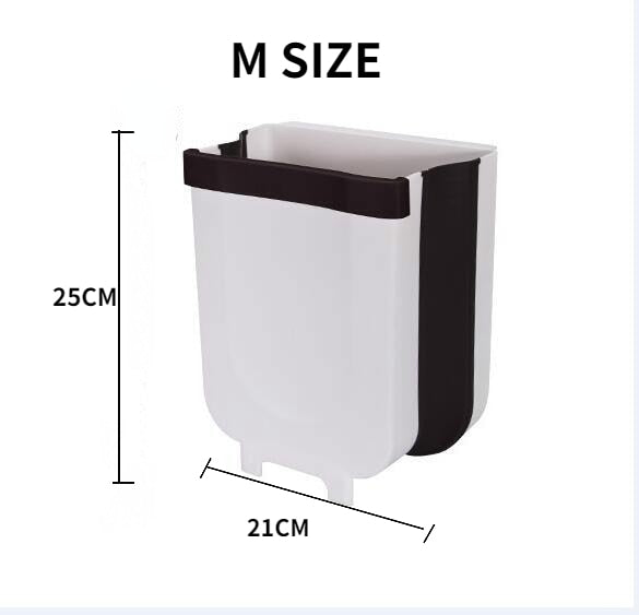 9L Folding Waste Bins Kitchen Garbage Bin Foldable Car Trash Can Wall Mounted Trashcan for Bathroom