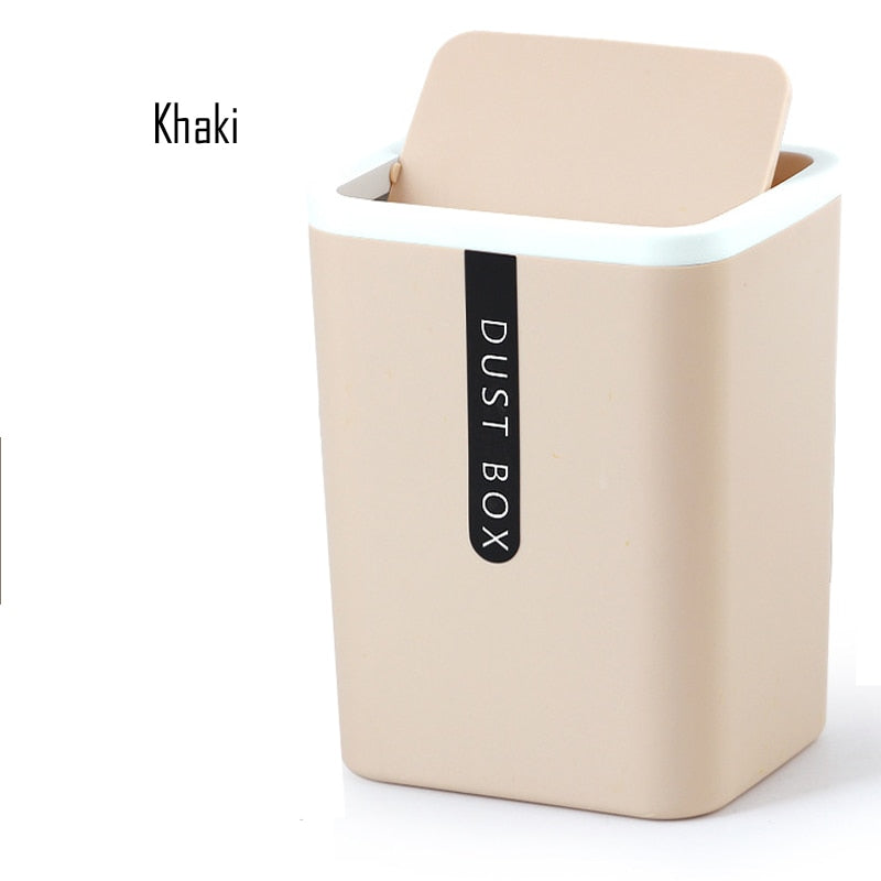 Creative Mini Small Waste Bin Desktop Garbage Basket Home Table Plastic Office Supplies Trash Can