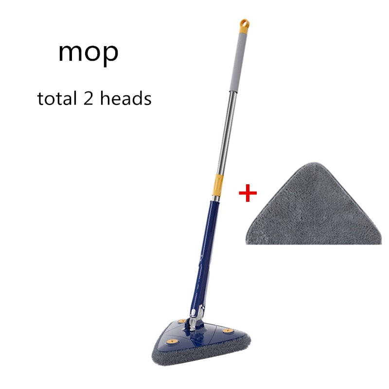 2022 Self-wringing Triangle Extended Mop X Type Microfiber Floor Squeeze Free Hand