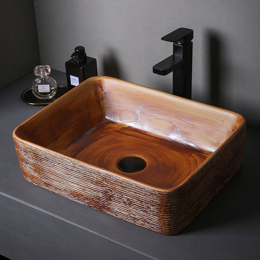 china hand made Ceramic Art Basin Sinks Counter Top Wash Basin Bathroom Vessel Sinks