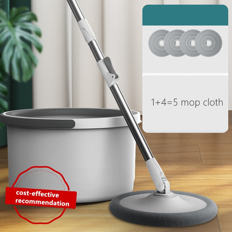 Clean Water &amp; Sewage Separation Mop With Bucket Microfiber Lazy No Hand-Washing Floor