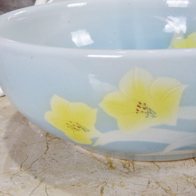 china hand made Ceramic Art Basin Sinks Counter Top Wash Basin Bathroom