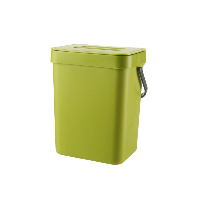 Trash Can Kitchen Garbage Holder Bathroom Hanging Wall Mounted Storage Bucket Rectangular