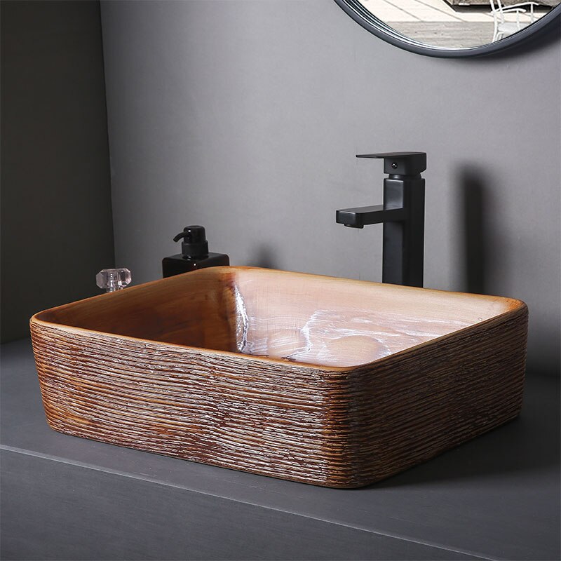 china hand made Ceramic Art Basin Sinks Counter Top Wash Basin Bathroom Vessel Sinks