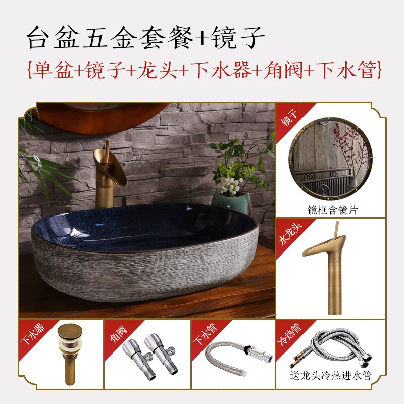 Artistic hand maded hand painted ceramic porcelain wash basin lavabo sink Bathroom sink