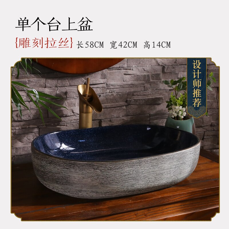 Artistic hand maded hand painted ceramic porcelain wash basin lavabo sink Bathroom sink