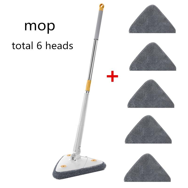 2022 Self-wringing Triangle Extended Mop X Type Microfiber Floor Squeeze Free Hand