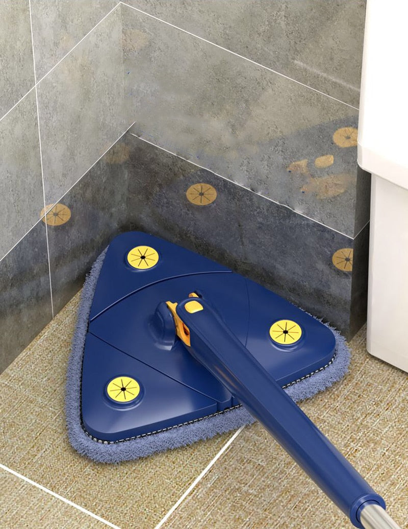 2022 Self-wringing Triangle Extended Mop X Type Microfiber Floor Squeeze Free Hand